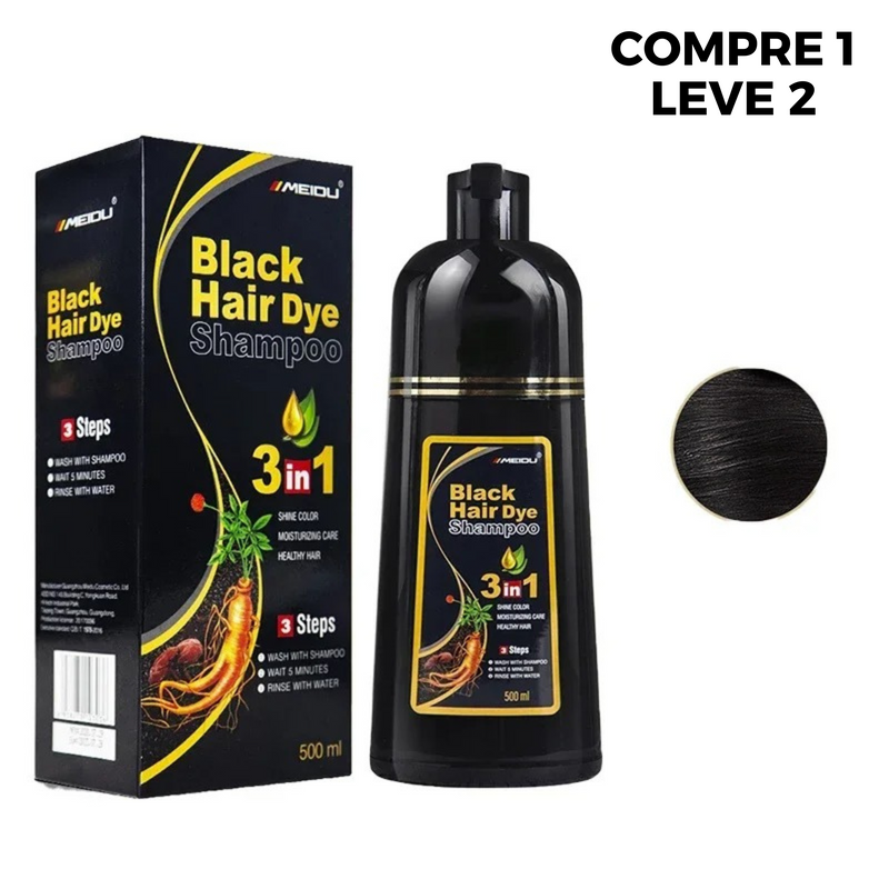 [COMPRE 1 LEVE 2] Shampoo Black Dye Botânico Natural 3 em 1 (Dura Até 6 Meses!)