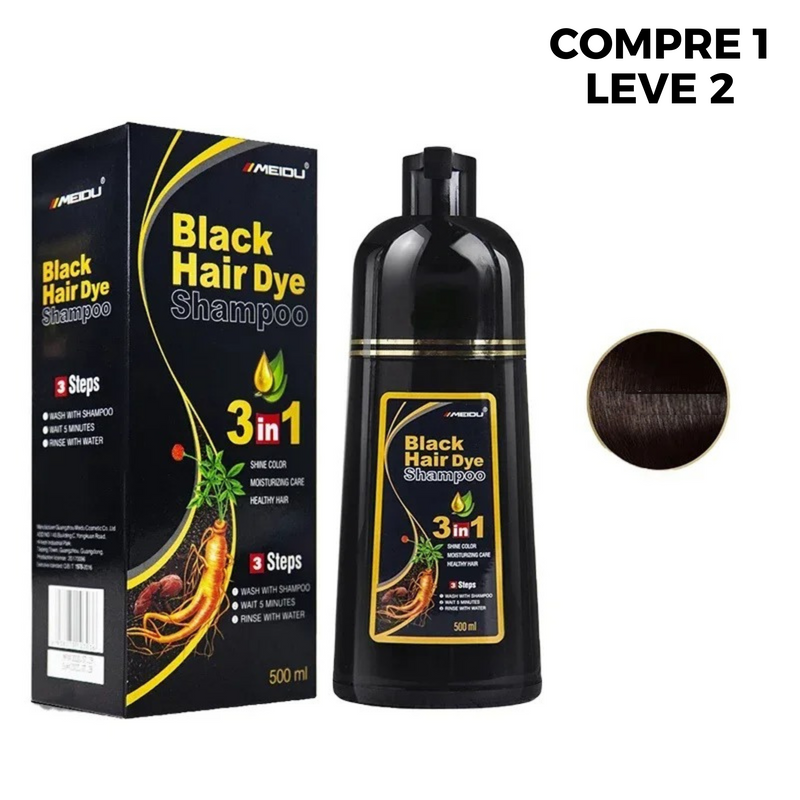 [COMPRE 1 LEVE 2] Shampoo Black Dye Botânico Natural 3 em 1 (Dura Até 6 Meses!)