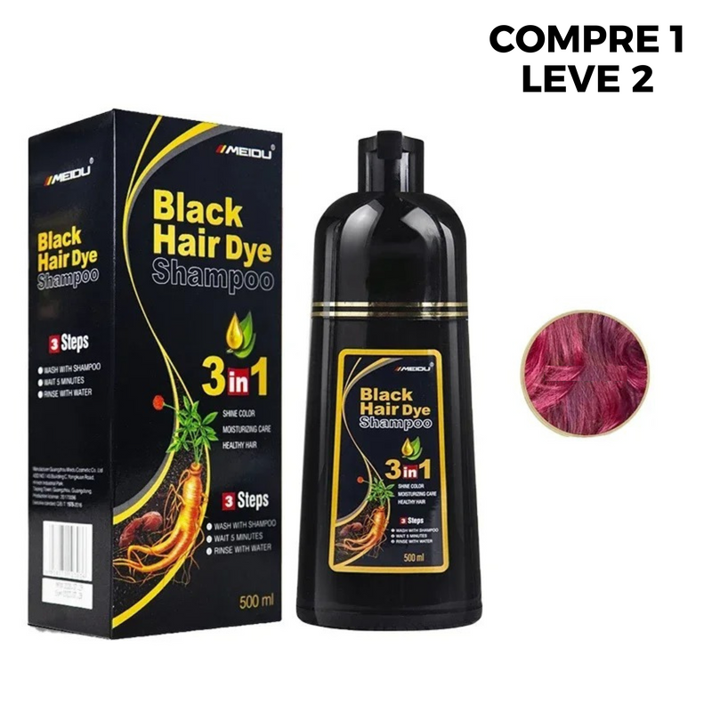 [COMPRE 1 LEVE 2] Shampoo Black Dye Botânico Natural 3 em 1 (Dura Até 6 Meses!)