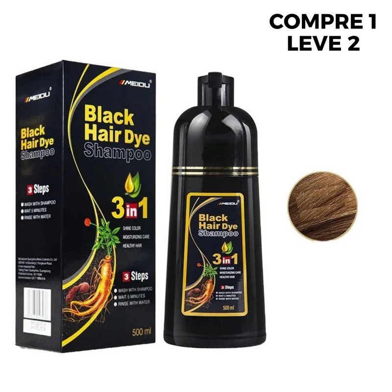 [COMPRE 1 LEVE 2] Shampoo Black Dye Botânico Natural 3 em 1 (Dura Até 6 Meses!)