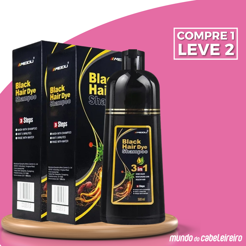 [COMPRE 1 LEVE 2] Shampoo Black Dye Botânico Natural 3 em 1 (Dura Até 6 Meses!)